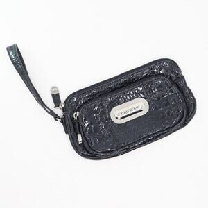 Mac & Jac Wristlet Handbag Women Midnight Blue Black Croc Purse Shoulder Bag